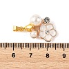 Alloy Rhinestone & ABS Plastic Pearl Enamel Pendants PALLOY-JF05927-3