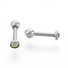 304 Stainless Steel Barbell Cartilage Earrings EJEW-L208-02A-M-2