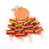 Wood Parrot Chew Toy AJEW-WH0223-08-2