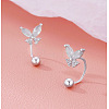 Brass Pave Cubic Zirconia Cartilage Earrings FS-WGB6258-04-1