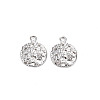 Brass Micro Pave Clear Cubic Zirconia Charms KK-S356-602-NF-1