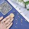 120Pcs 2 Styles Alloy Glue On Flat Pad Pendant Bails FIND-SP0005-10-3