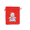 Christmas Theme DIY Diamond Painting Drawstring Gift Bag Kit DIAM-PW0010-72A-13-1