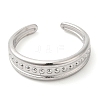 Non-Tarnish 304 Stainless Steel Spot Open Cuff Ring for Women RJEW-I098-33P-2