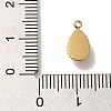 304 Stainless Steel Pave Natural Labradorite Teardrop Charms STAS-B074-04G-03-3