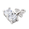 Brass Micro Pave Cubic Zirconia Charms KK-A240-20P-2