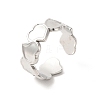 Non-Tarnish 304 Stainless Steel Heart Open Cuff Ring for Women RJEW-E063-20P-1