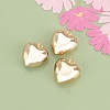 Three-Dimensional Heart Brass Pendants KK-V006-03G-01-1