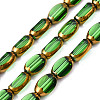 Electroplate Glass Beads Strands X-EGLA-N008-015G-1