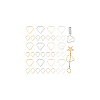 80Pcs 8 Styles Zinc Alloy Linking Rings FIND-GA0004-09-7