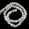 Electroplate Transparent Glass Beads Strands X-EGLA-P052-02A-AB01-2