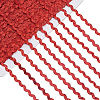 3 Rolls Polyester Wavy Fringe Trim Ribbon OCOR-GF0004-46D-1