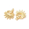Brass Micro Pave Clear Cubic Zirconia Pendants KK-A304-30A-G-3
