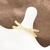 Brass Micro Pave Cubic Zirconia Finger Rings RJEW-D340-01G-04-5