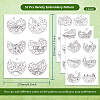 4 Sheets 11.6x8.2 Inch Stick and Stitch Embroidery Patterns DIY-WH0455-135-2