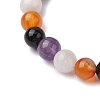 Natural & Synthetic Mixed Gemstone Beads Thread Stretch Bracelets for Women BJEW-JB11251-4