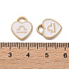 (Defective Closeout Sale: Enamel Yellowing) Golden Alloy Enamel Charms ENAM-XCP0001-47D-4