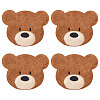 Computerized Embroidery Polyester with Fur Iron on/Sew on Patches DIY-WH0671-397A-1