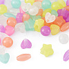 200Pcs 4 Style Luminous Acrylic Beads TACR-FS0001-02-5