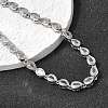 Brass Micro Pave Cubic Zirconia Geometric Tennis Necklaces NJEW-C121-02B-P-3
