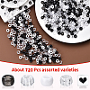 720Pcs 6 Styles Opaque Plastic Beads KY-YW0001-82-4