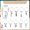 Sports Theme Tibetan Style Alloy Wine Glass Charms AJEW-AB00120-2