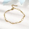 304 Stainless Steel Link Bracelets BJEW-A044-03B-G-1