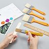 Fingerinspire 8Pcs 4 Style Nylon Brush TOOL-FG0001-04-3