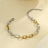 304 Stainless Steel Figaro Chains Bracelets BJEW-K284-03A-GP-1