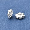Brass Micro Pave Clear Cubic Zirconia Spacer Beads KK-Z156-13S-02-1