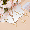 5Pcs Brass Micro Pave Clear Cubic Zirconia Pendants ZIRC-BBC0002-12-4