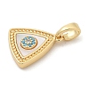 Brass Micro Pave Cubic Zirconia Pendents KK-M303-01G-09-2