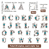 DIY Initial Alphabet Alloy Dangle Earrings Making Kit DIY-SC0024-99-2