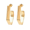 304 Stainless Steel Polygon Stud Earrings EJEW-P324-12G-4