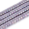 AB Color Plated Opaque Glass Beads Strands GLAA-T026-3x6mm-P15-1