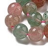 Natural Red and Green Strawberry Quartz Beads Strands G-B099-C03-06-4