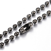 304 Stainless Steel Ball Chain Necklaces Making MAK-I008-01B-B01-1