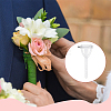 300Pcs Stainless Steel Plastic Brooch Findings KY-MA0001-01-5