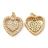 Brass Micro Pave Cubic Zirconia Pendants KK-P236-21G-1