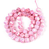 Anti-Tarnish Electroplate Glass Beads Strands GLAA-T025-8mm-14I-2