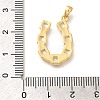 Rack Plating Brass Micro Pave Cubic Zirconia Pendants KK-M296-15G-3