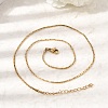 1.3MM 304 Stainless Steel Boston Link Chains Necklaces for Women Men NJEW-Z115-12G-01-3