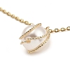 ABS Plastic Pendant Necklaces NJEW-E105-24KCG-1