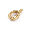 304 Stainless Steel Glass Charms STAS-D366-03G-2