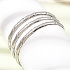 21MM 304 Stainless Steel 3-Strand Cuff Bangles for Women SA-CBAB767-27P-1