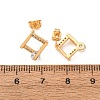 Brass Micro Pave Cubic Zirconia Stud Earrings KK-CBACC01-04G-5
