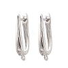 Brass Micro Pave Cubic Zirconia Hoop Earring Findings CU-CBAB5B4-03P-1