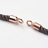Nylon Twisted Cord Bracelet Making MAK-K006-05RG-2