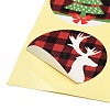 48Pcs Christmas Theme Round Dot Paper Picture Stickers for DIY Scrapbooking STIC-E003-01-4