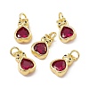 Rack Plating Brass Cubic Zirconia Charms KK-C007-01G-2